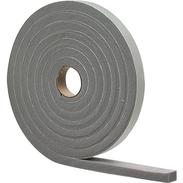 M-D 0 Foam Tape, 14 in W, 17 ft L, 18 in Thick, PVC, Gray 2238
